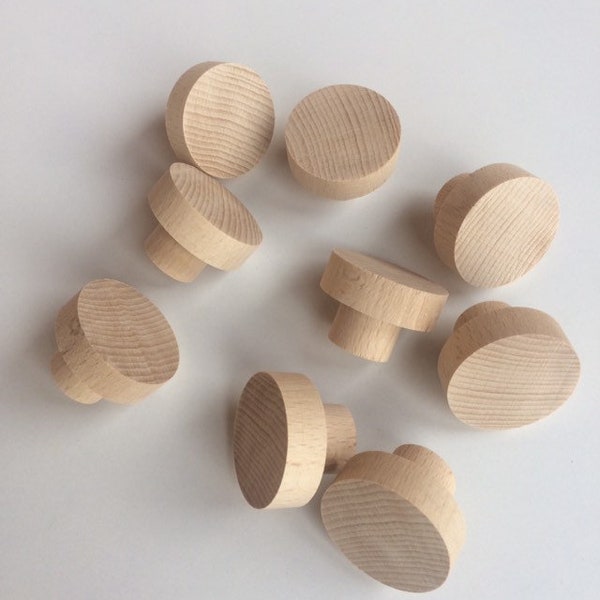 SW017 Unfinished Round Knobs,Wooden Knobs,Drawer Pull,Wooden Knob,Natural Wood Knob,Rustic Knob