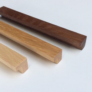 SW016 Line Cabinet Pulls/Oaq Handles/Wooden Handles image 3