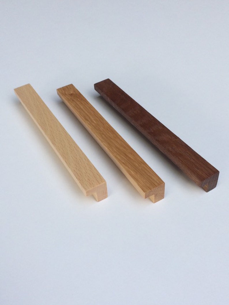 SW016 Line Cabinet Pulls/Oaq Handles/Wooden Handles image 2