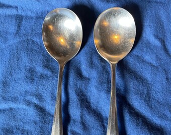 Patrician 8 3/8" Serving Spoons Set of 3 Oneida Community 1914 Silverplate