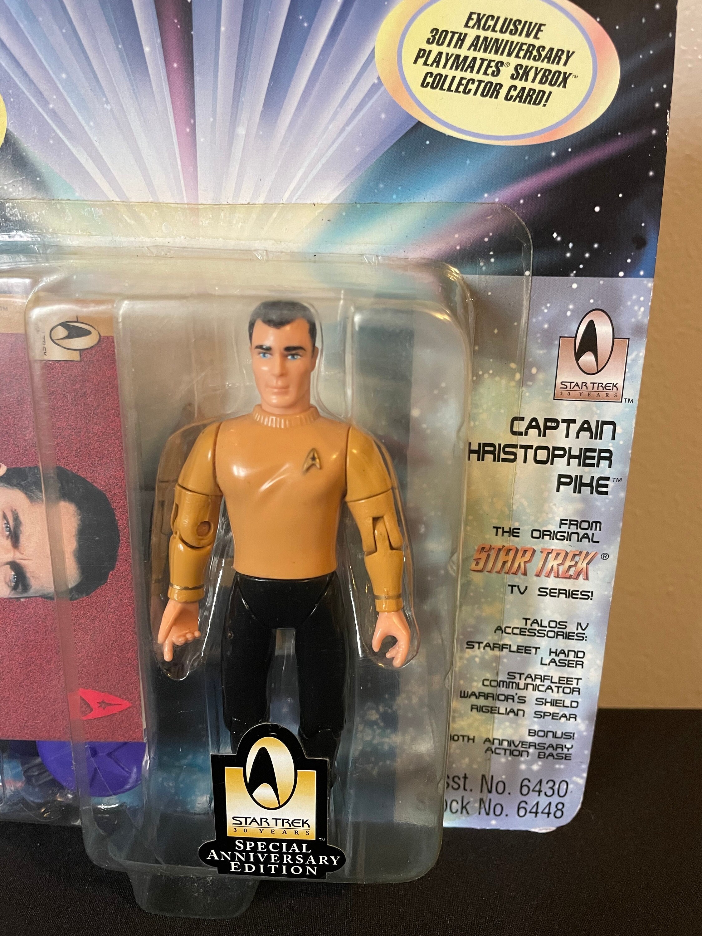 Vintage 1996 Star Trek Captain Pike Action Figure Hasbro Etsy