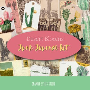 Desert Blooms - Junk Journal Digital Print Kit