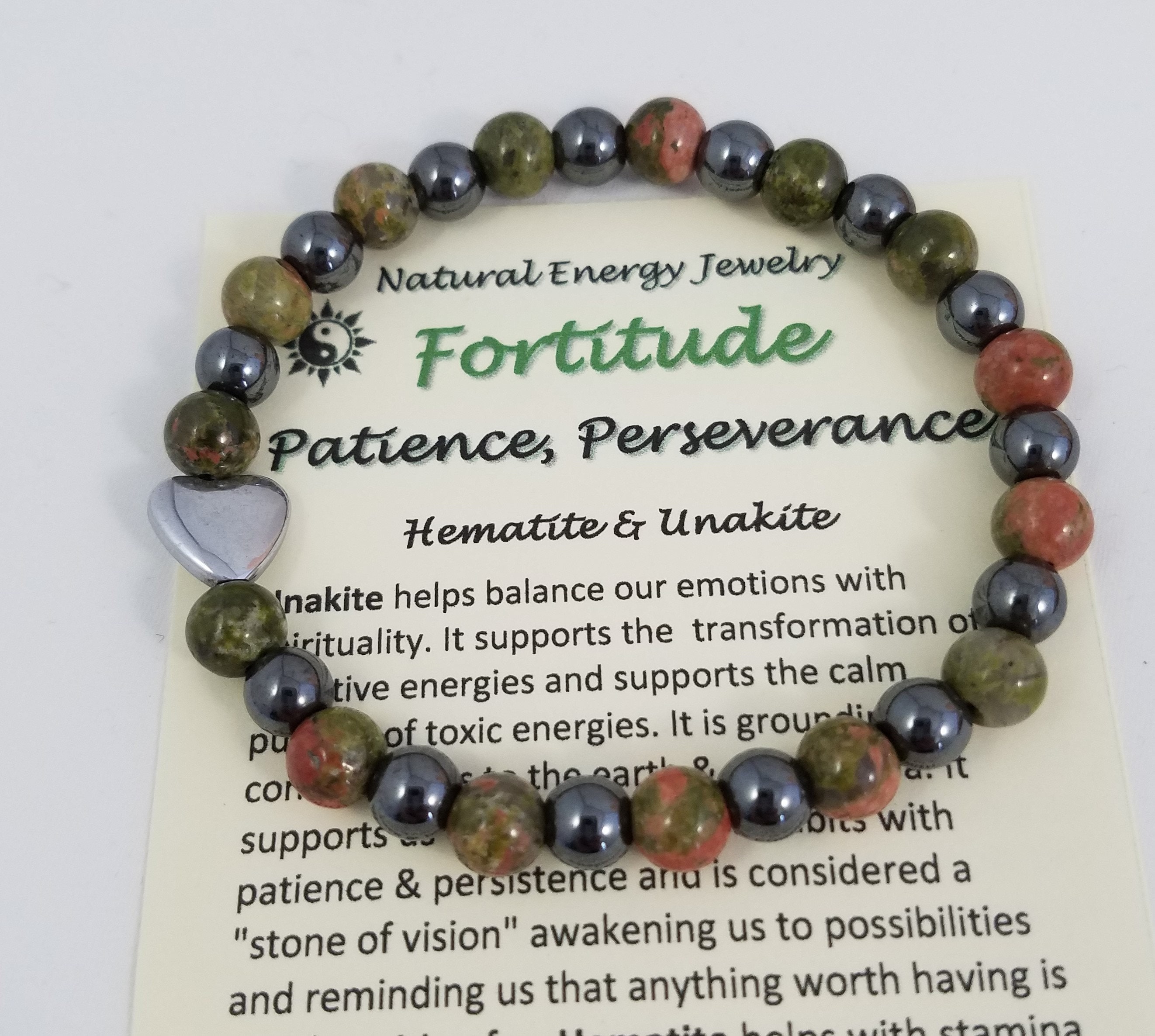 Vitality Free Shipping Strength Protection Balancing Gift for him or her Hematite Beaded Stretch Bracelet