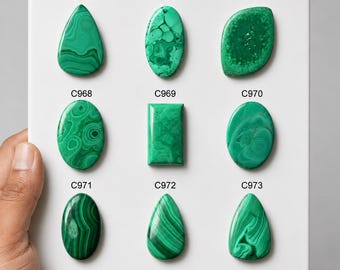 Natural Malachite Cabochon, Designer malachite gemstone, cabochon gemstone, hand polished