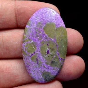 43 x 25 x 4 mm natuurlijke ZELDZAME purpuriet edelsteen cabochon, plaksteen losse cabochon, purpuriet cabochon, purpuriet edelsteen cabochon #B2824