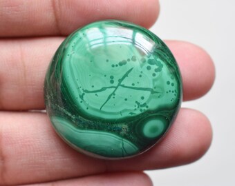 green gemstone 44x26x4 Natural Malachite loose cabochon Flat back cabochon #G9304 hand polished