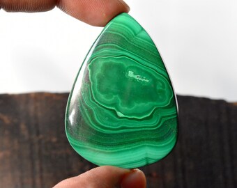 Natürlicher großer Malachitcabochon, Designer Malachit Edelstein, Cabochon Edelstein, Hand poliert B6536