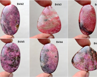 Natural Rhodonite Gemstone cabochon, flat back loose rhodonite , rhodonite cabochon, rhodonite gemstone cabochon