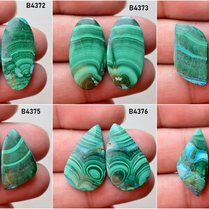 Natural Malachite chrysocolla gemstone Matched pair, Gemstone Pair, loose semi precious gemstone