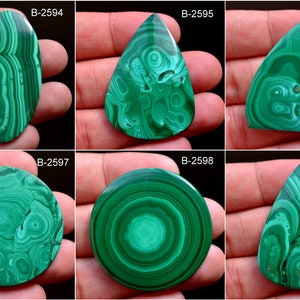 Natürlicher Malachit Cabochon, Designer Malachit Edelstein, Cabochon Edelstein, handpoliert