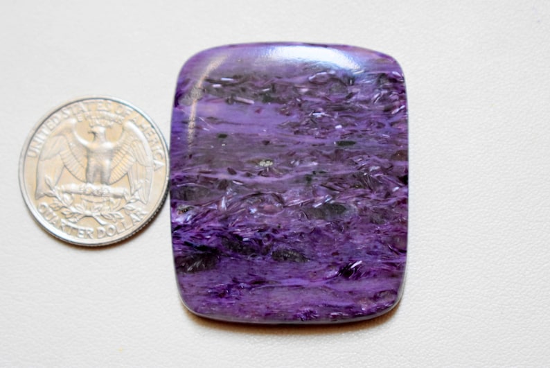 jewelry making natural charoite #GP6207 hand polished 44 x 37 VERY RARE AAA Natural Charoite cabachon