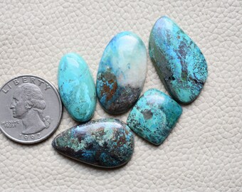 Chrysocalla cabochon for making jewelry Lots of Natural grooved Chrysocolla smooth cabochon chrysocolla grooved macrame