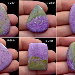 ZELDZAME natuurlijke purpuriet edelsteen cabochon, losse cabochon met platte achterkant, purpuriet cabochon, purpuriet edelsteen cabochon