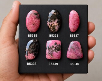 Natural Rhodonite Gemstone cabochon, loose rhodonite , rhodonite cabochon, rhodonite gemstone cabochon