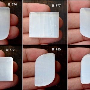 Natural Selenite cabochon, Pendant Making Gemstone, Jewelry making gemstones