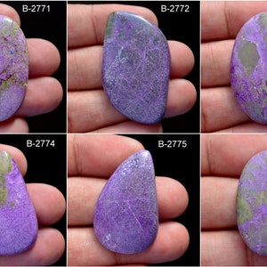 Natuurlijke purpuriet edelsteen cabochon, losse cabochon met platte achterkant, purpuriet cabochon, purpuriet edelsteen cabochon