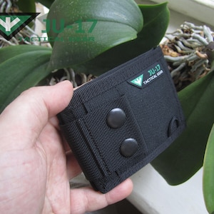 Tactical handmade cardholder JU-17 CH-B BLACK