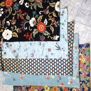 Vintage Kimono Silk - 5 panels Full-Width Bundle