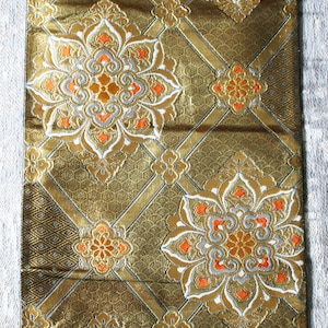 Vintage Japanese Obi Silk Fabric - panel