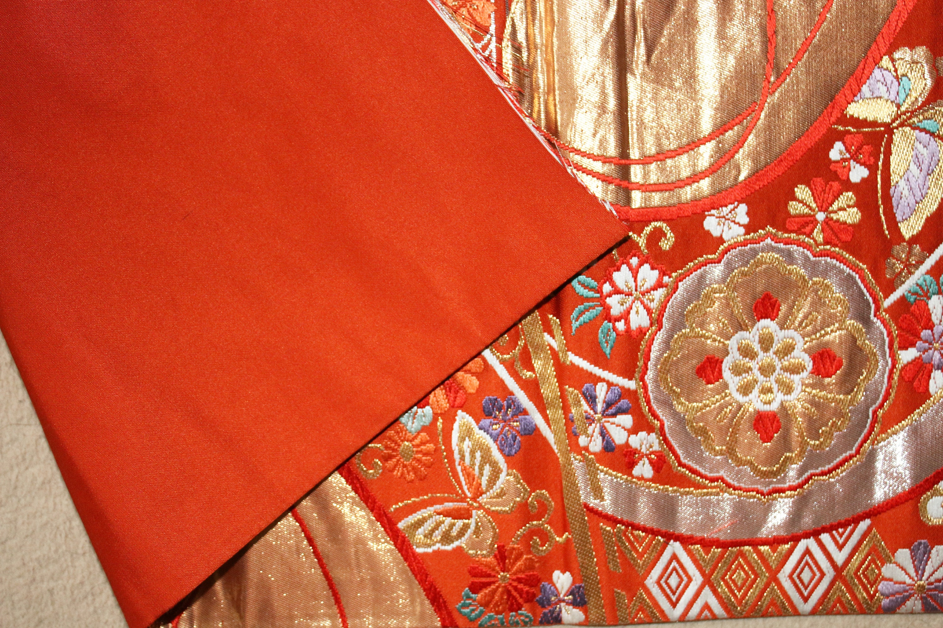 Vintage Japanese Obi Silk Fabric piece Etsy