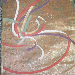 Vintage Japanese Obi Silk Fabric - piece