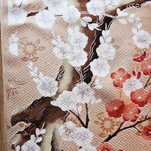 Vintage Japanese Wedding Kimono Silk Fabric - piece