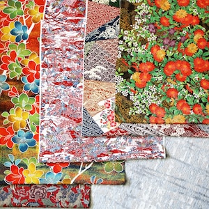 Vintage Kimono Silk - 5 panels Full-Width Bundle