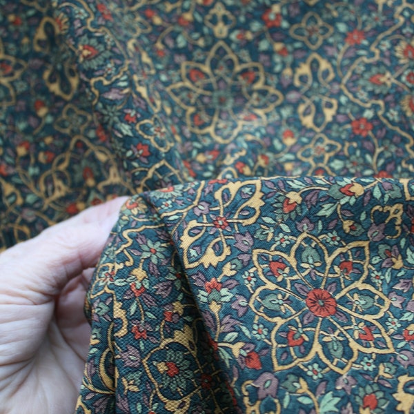 Vintage Japanese Kimono Silk Crepe Fabric - panel