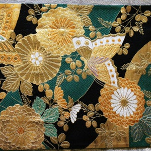 Vintage Japanese Obi Silk Fabric - piece