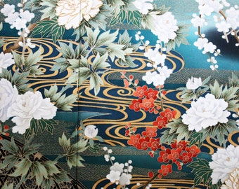 Vintage Japanese Kimono Silk - Painted Panel
