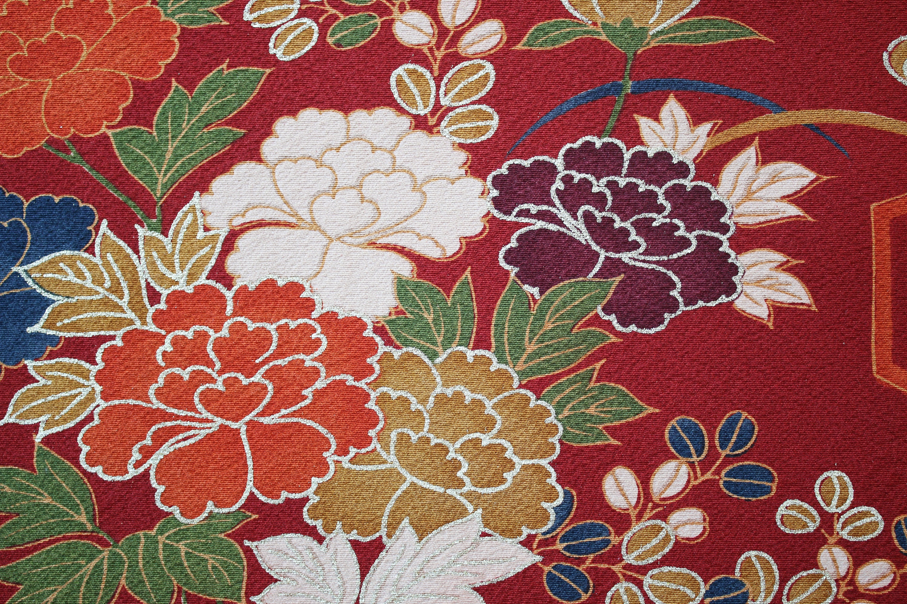 Vintage Japanese Kimono Silk Fabric Panel picture picture