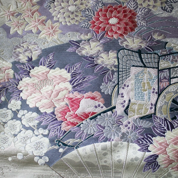 Vintage Japanese Obi Silk Fabric - piece