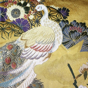 Vintage Japanese Obi Silk Fabric - panel