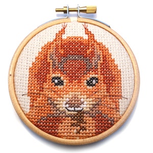 Squirrel cross stitch pattern Instant Download