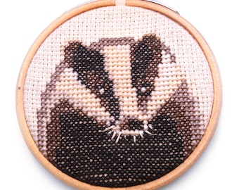 Badger cross stitch pattern instant download