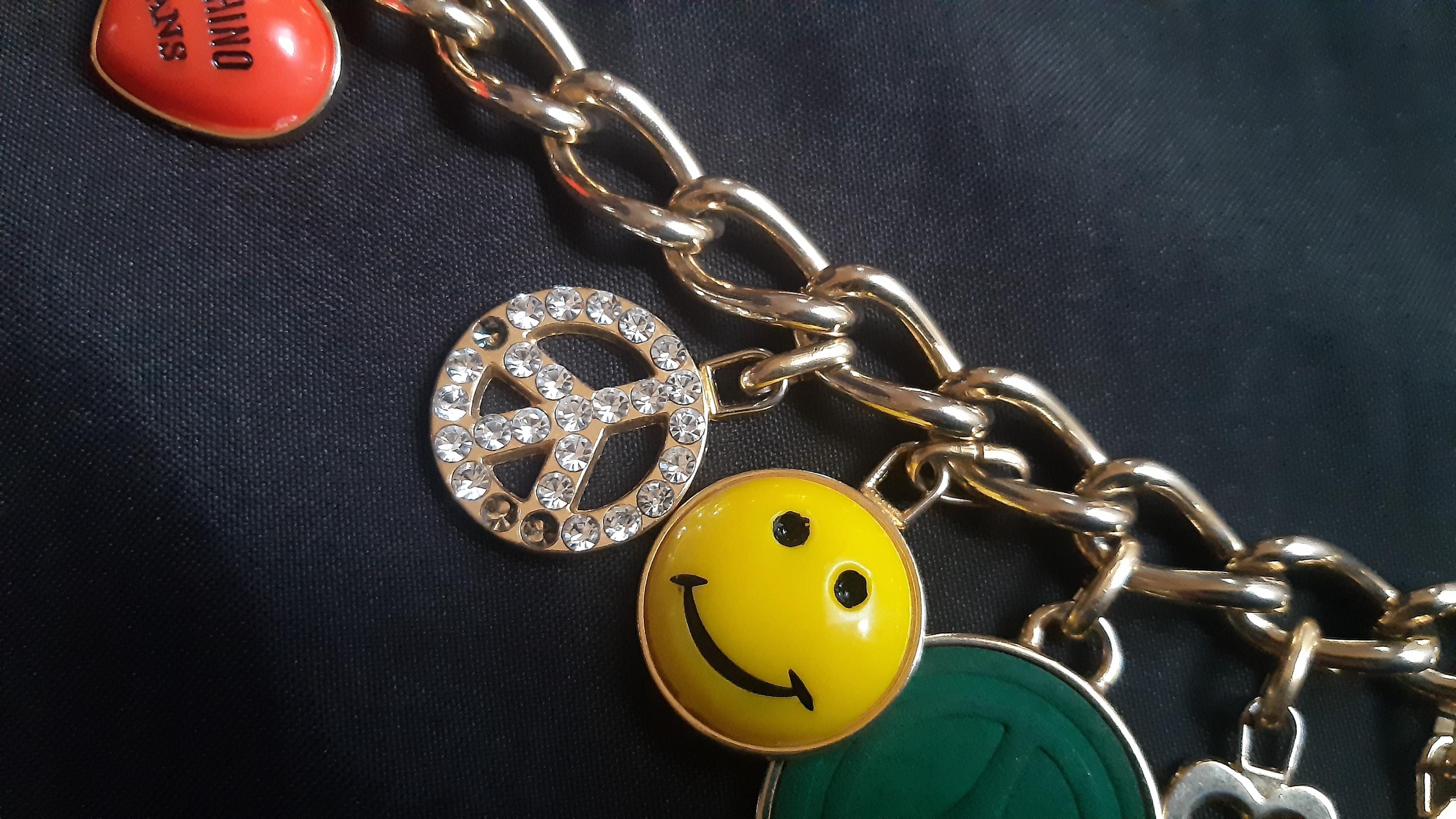 MOSCHINO Vintage 1990s Chain Charm Belt - Etsy