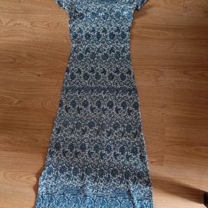Jean Paul Gaultier Vintage 1998 Lace Print Maxi Dress