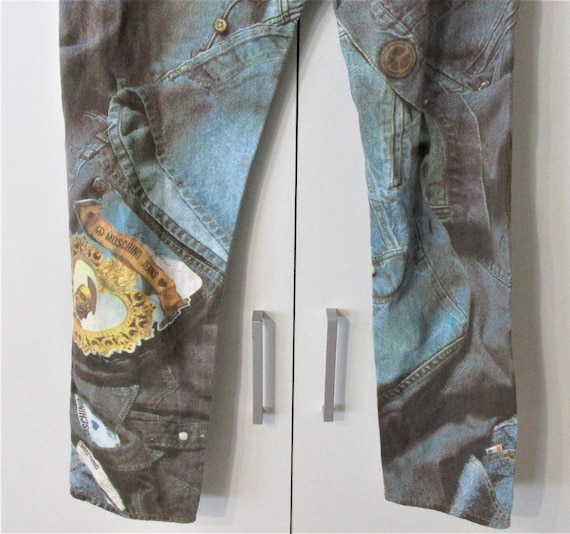 MOSCHINO Vintage 80's 90's denim all over print J… - image 9