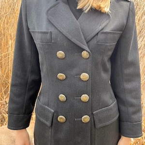 Yves Saint Laurent Rive Gauche Vintage Wolle Blazer Mantel XS / S 1980d