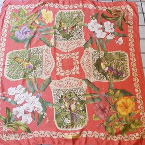 Salvatore Ferragamo Vintage Silk Scarf Carre 90 Foulard