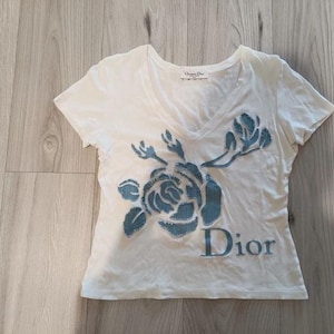 Dior Denim T Shirt - Etsy UK