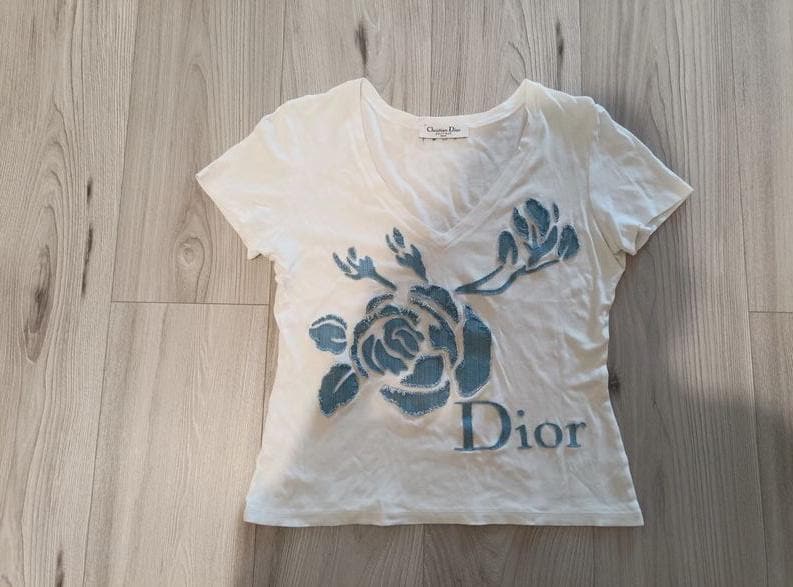 Dior Denim T Shirt - Etsy
