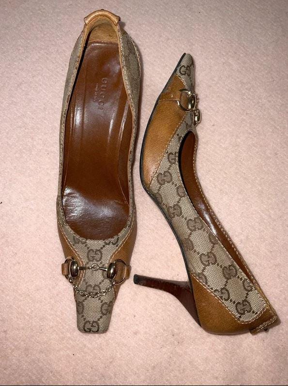 Gucci Monogram Heels - Etsy