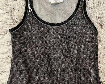 Christian Dior Vintage 2000s Galliano Delicate Tank Top Zip Detail