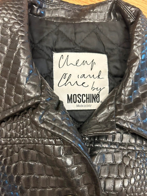 MOSCHINO Cheap and Chic Vintage Faux Leather Jacket M 