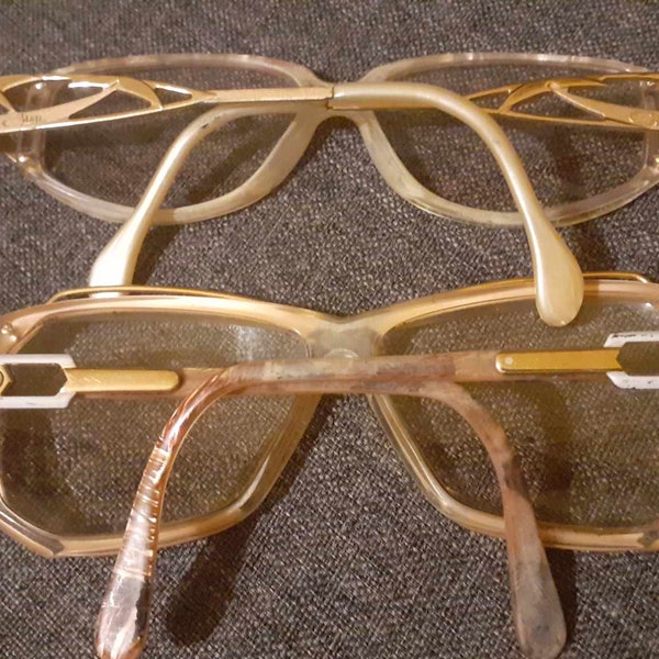 Cazal lot of 2 vintage 1970's 1980's eyeglasses frames tortoise ICONIC