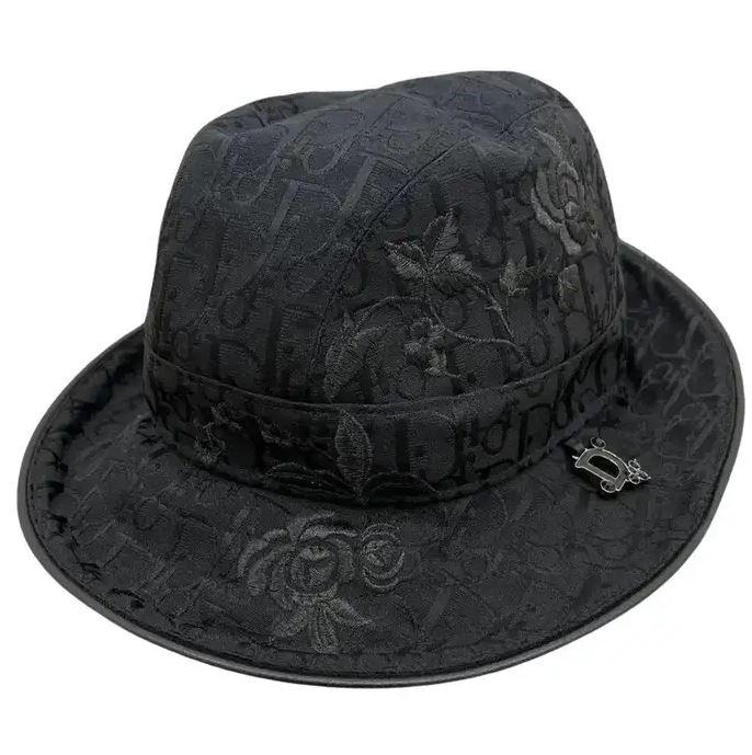dior homme knitcapブラック 刺繍 エディ期archive 美品 Christian Dior Club 1 Cap 2004 Vintage Monogram Embroidery D