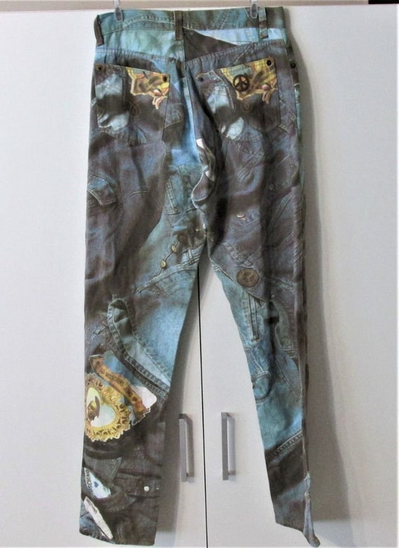 MOSCHINO Vintage 80's 90's denim all over print J… - image 4