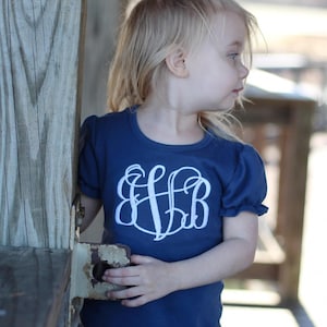 Monogrammed Girls Ruffle Shirt