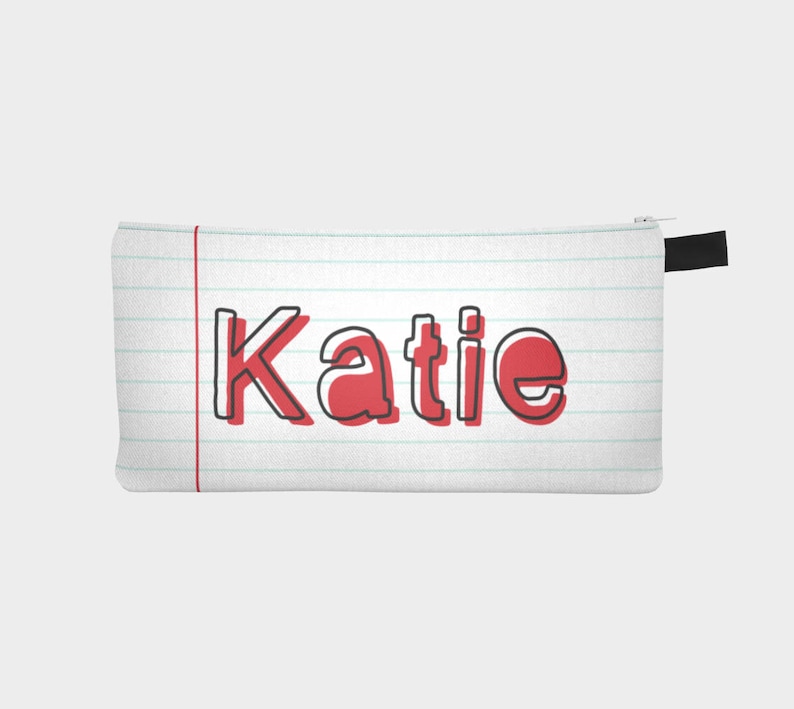 Custom Name Pencil Bag Lined Pencil Bag Personalized Pencil Case Personalized Teacher Gift Zipper Bag Personalized Teacher Pencil Bag